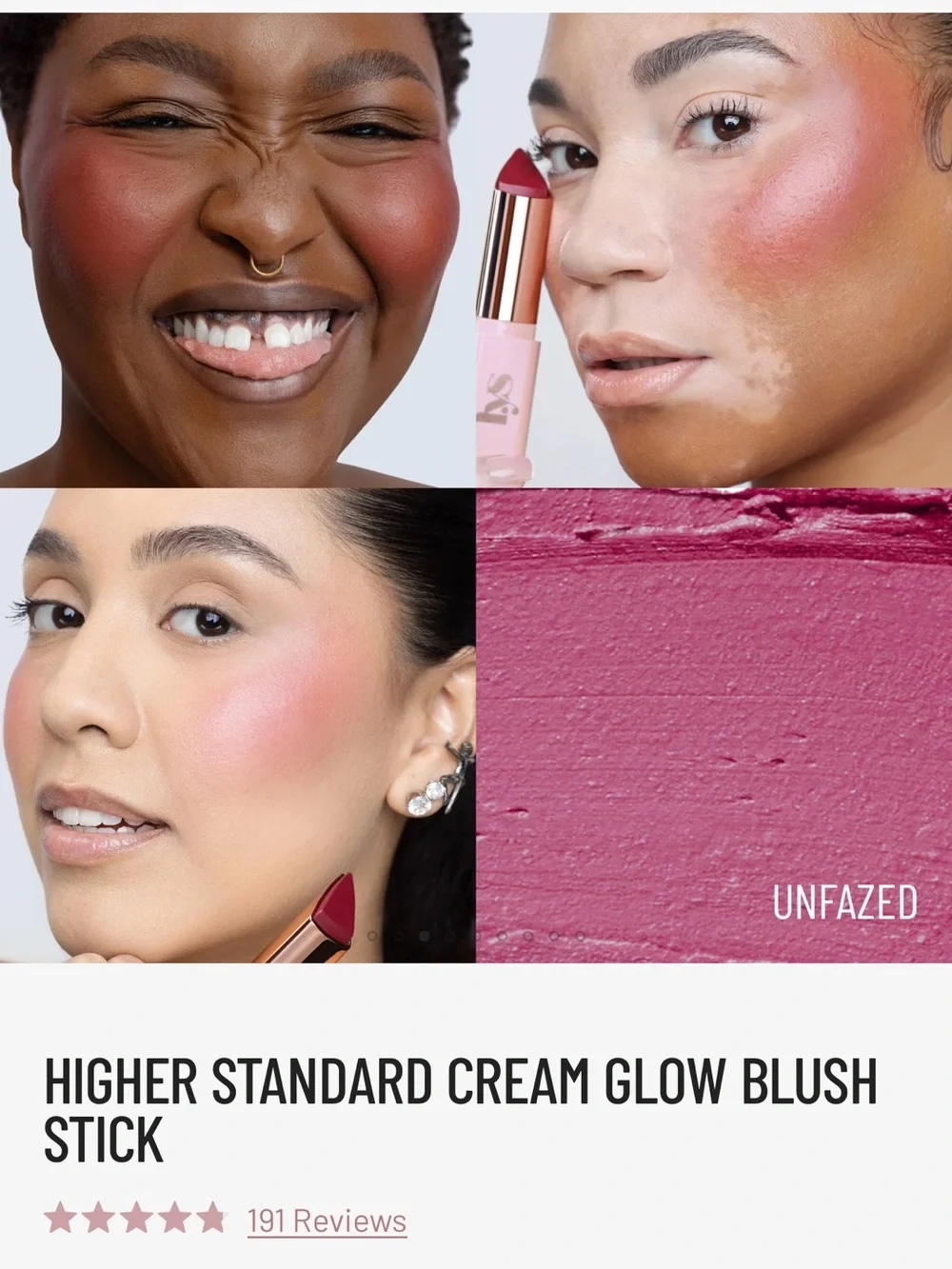 Lys unfazed HIGHER STANDARD CREAM GLOW BLUSH STICK